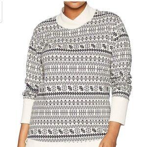 New women's Columbia Jacquard sportswear ski long sleeve shirt size M 90% cotton